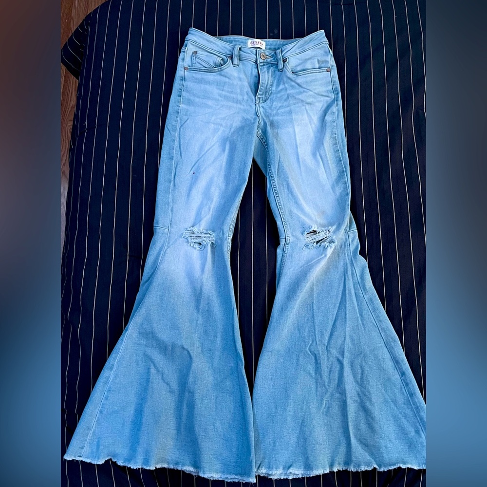 Shyanne Blue Flare Wide Leg Jeans